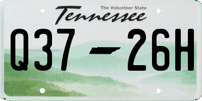 TN license plate Q3726H