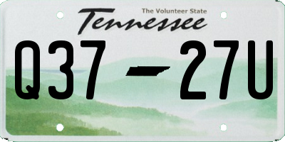 TN license plate Q3727U