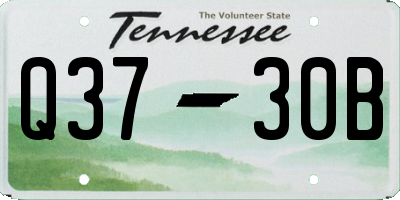TN license plate Q3730B