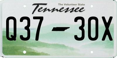 TN license plate Q3730X