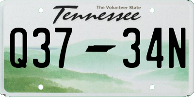 TN license plate Q3734N