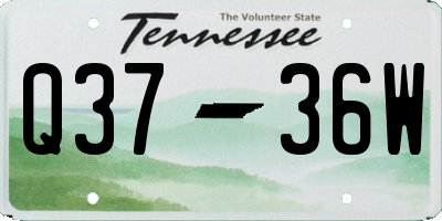 TN license plate Q3736W