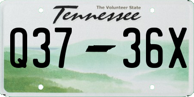 TN license plate Q3736X