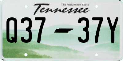 TN license plate Q3737Y