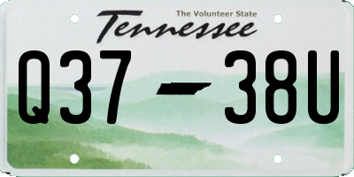 TN license plate Q3738U