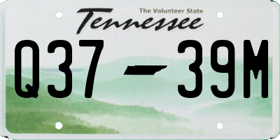 TN license plate Q3739M