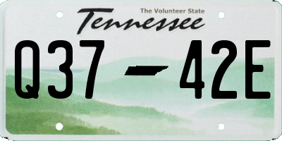 TN license plate Q3742E