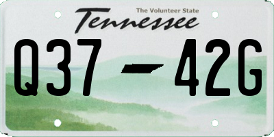 TN license plate Q3742G