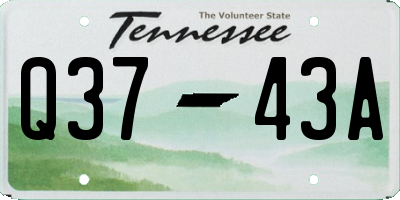 TN license plate Q3743A