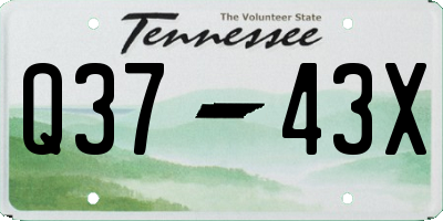 TN license plate Q3743X