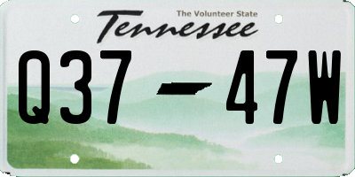 TN license plate Q3747W