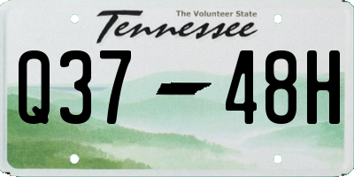 TN license plate Q3748H