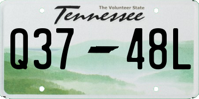 TN license plate Q3748L