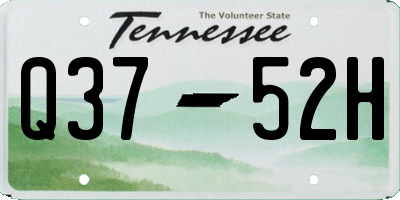 TN license plate Q3752H