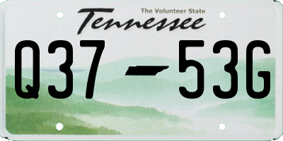 TN license plate Q3753G