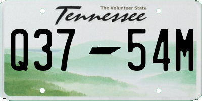 TN license plate Q3754M