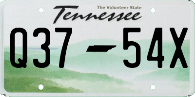 TN license plate Q3754X