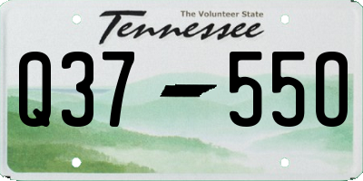 TN license plate Q3755O