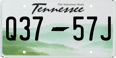 TN license plate Q3757J