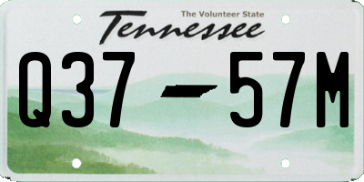 TN license plate Q3757M
