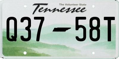 TN license plate Q3758T