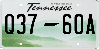 TN license plate Q3760A