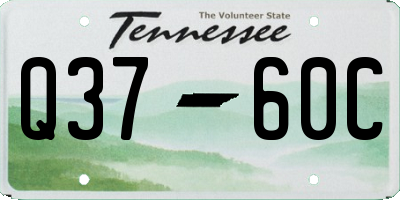 TN license plate Q3760C