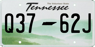 TN license plate Q3762J