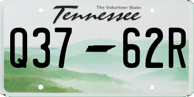 TN license plate Q3762R