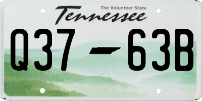 TN license plate Q3763B