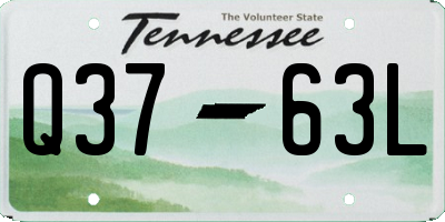 TN license plate Q3763L