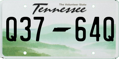 TN license plate Q3764Q