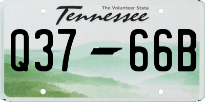 TN license plate Q3766B