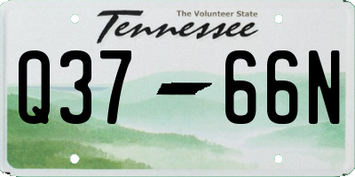 TN license plate Q3766N