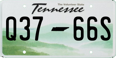 TN license plate Q3766S