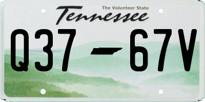 TN license plate Q3767V