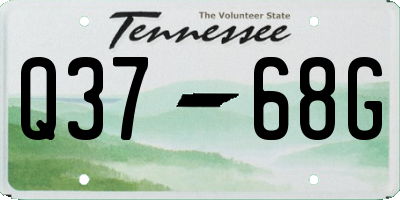 TN license plate Q3768G