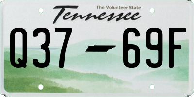 TN license plate Q3769F