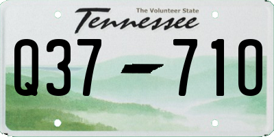 TN license plate Q3771O