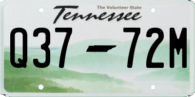 TN license plate Q3772M