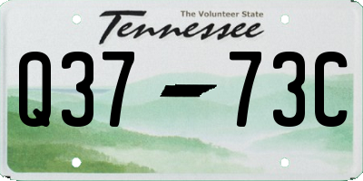 TN license plate Q3773C