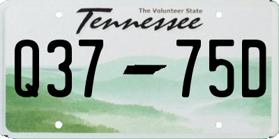 TN license plate Q3775D