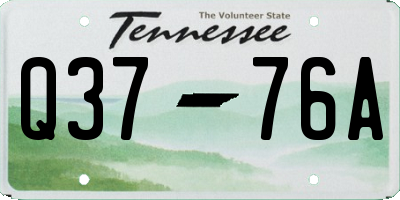 TN license plate Q3776A