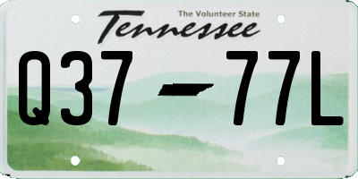 TN license plate Q3777L