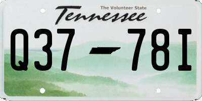TN license plate Q3778I