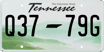 TN license plate Q3779G