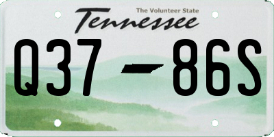 TN license plate Q3786S