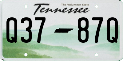 TN license plate Q3787Q