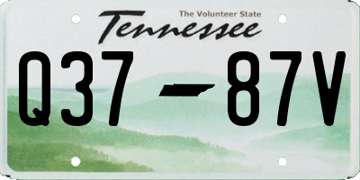 TN license plate Q3787V