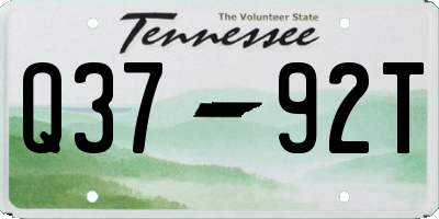 TN license plate Q3792T